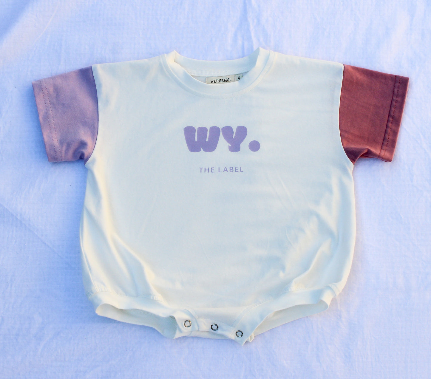 WY. Tshirt Romper Pink & Purple